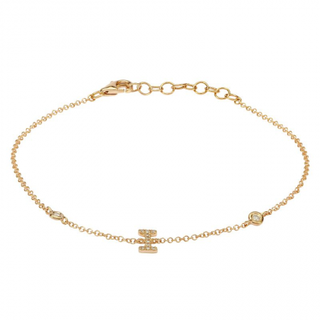 Mini Diamond Initial Bracelet