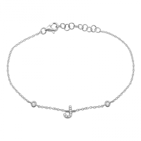 Mini Diamond Initial Bracelet