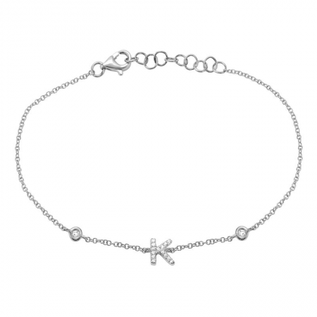 Mini Diamond Initial Bracelet