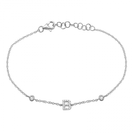 Mini Diamond Initial Bracelet
