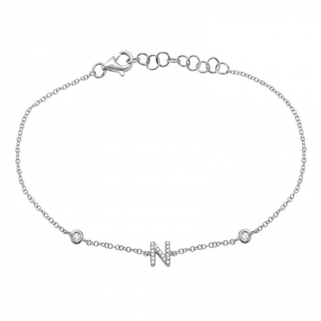 Mini Diamond Initial Bracelet