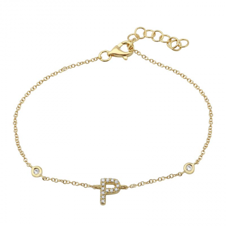 Mini Diamond Initial Bracelet