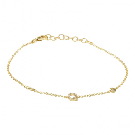 Mini Diamond Initial Bracelet