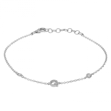 Mini Diamond Initial Bracelet