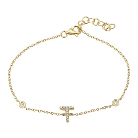 Mini Diamond Initial Bracelet