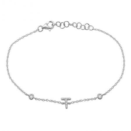 Mini Diamond Initial Bracelet