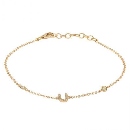 Mini Diamond Initial Bracelet