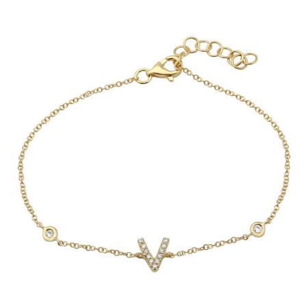 Mini Diamond Initial Bracelet