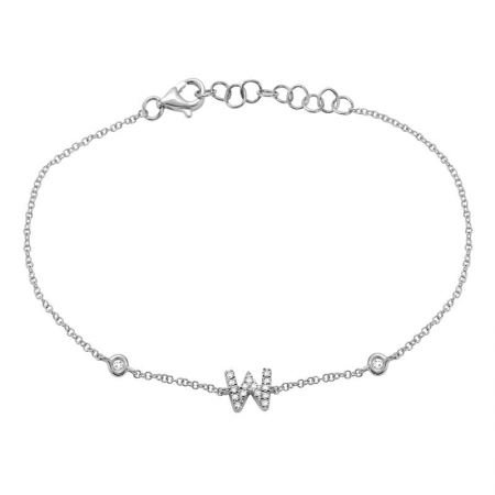 Mini Diamond Initial Bracelet
