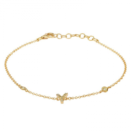Mini Diamond Initial Bracelet