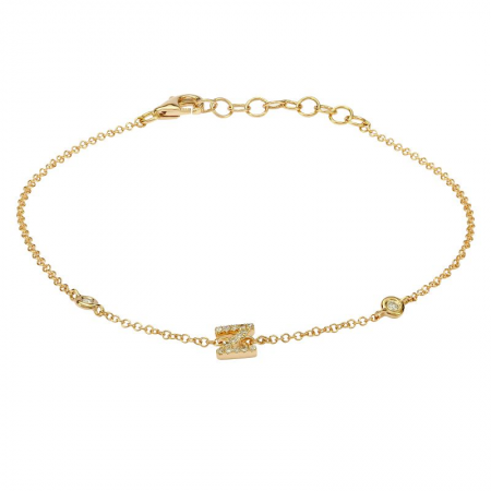 Mini Diamond Initial Bracelet