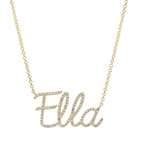 Pavé Script Necklace
