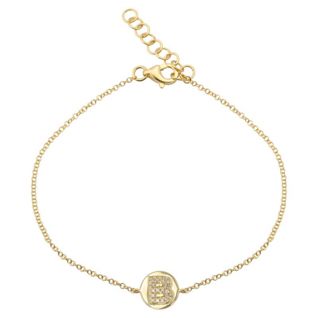 Round Initial Bracelet