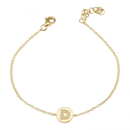Round Initial Bracelet