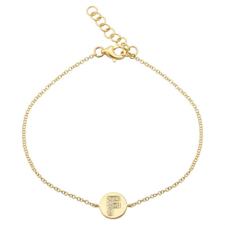 Round Initial Bracelet
