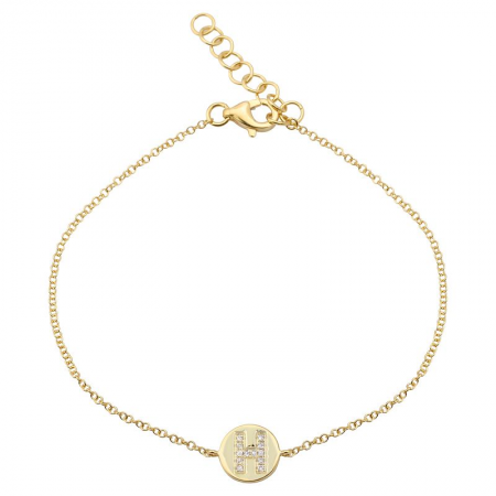 Round Initial Bracelet