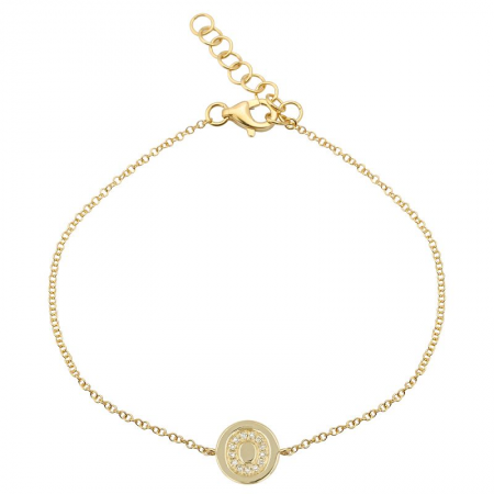 Round Initial Bracelet