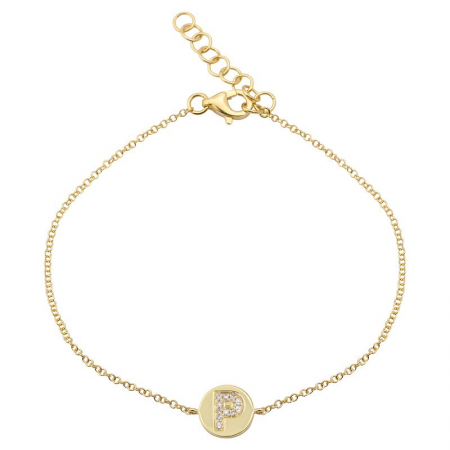 Round Initial Bracelet