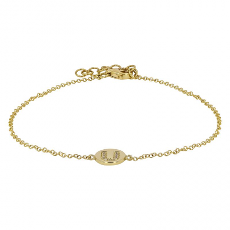 Round Initial Bracelet