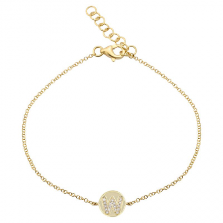 Round Initial Bracelet
