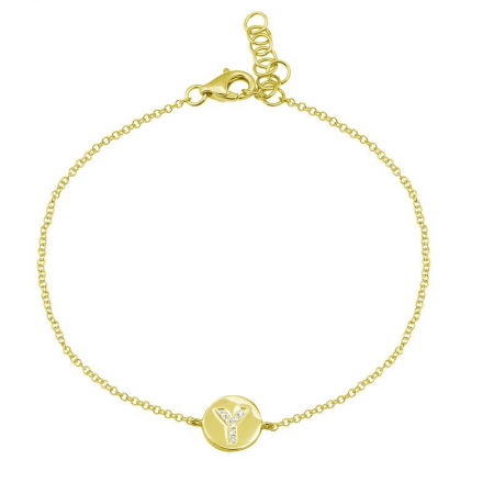 Round Initial Bracelet