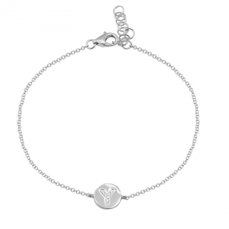 Round Initial Bracelet