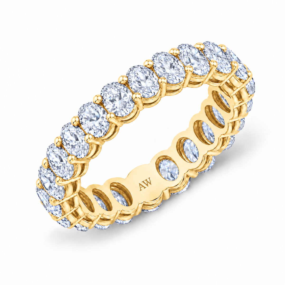 Small Oval Diamond Eternity Band