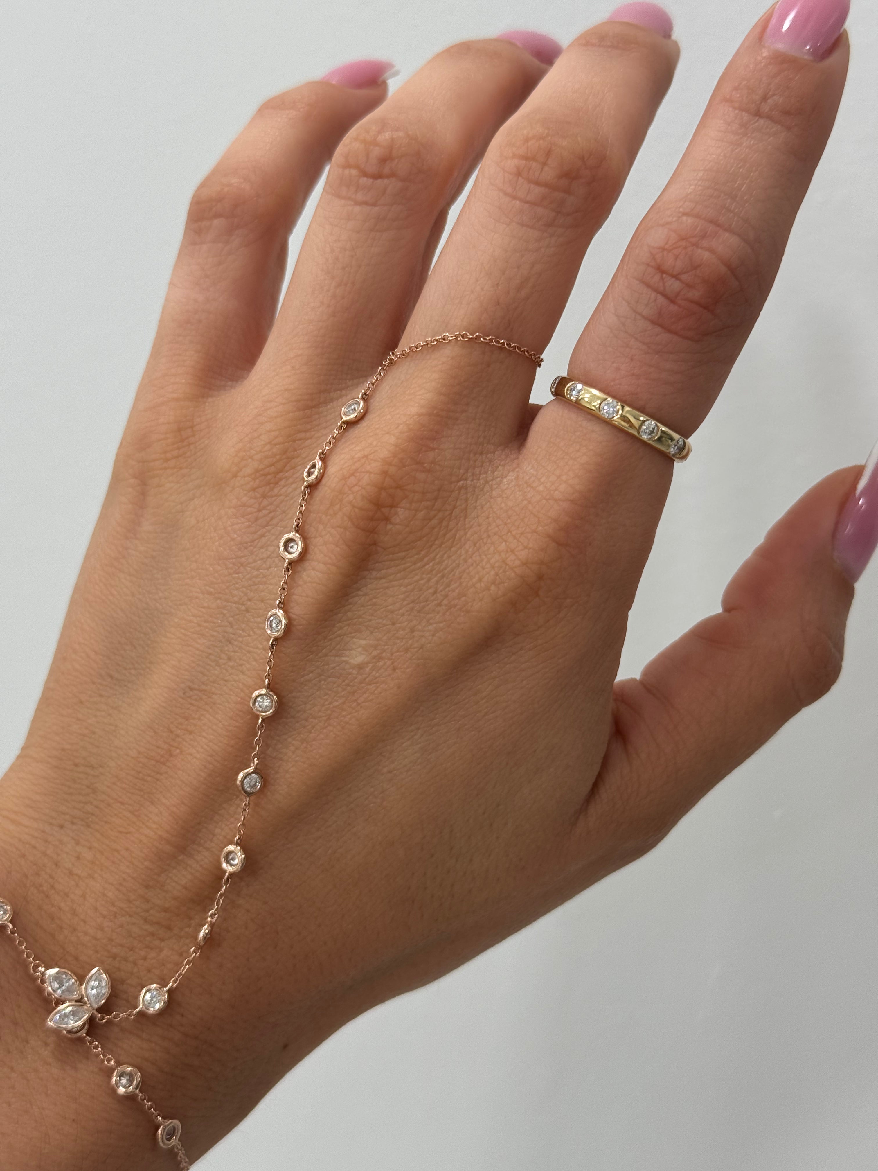 Inlay Diamonds Eternity Band