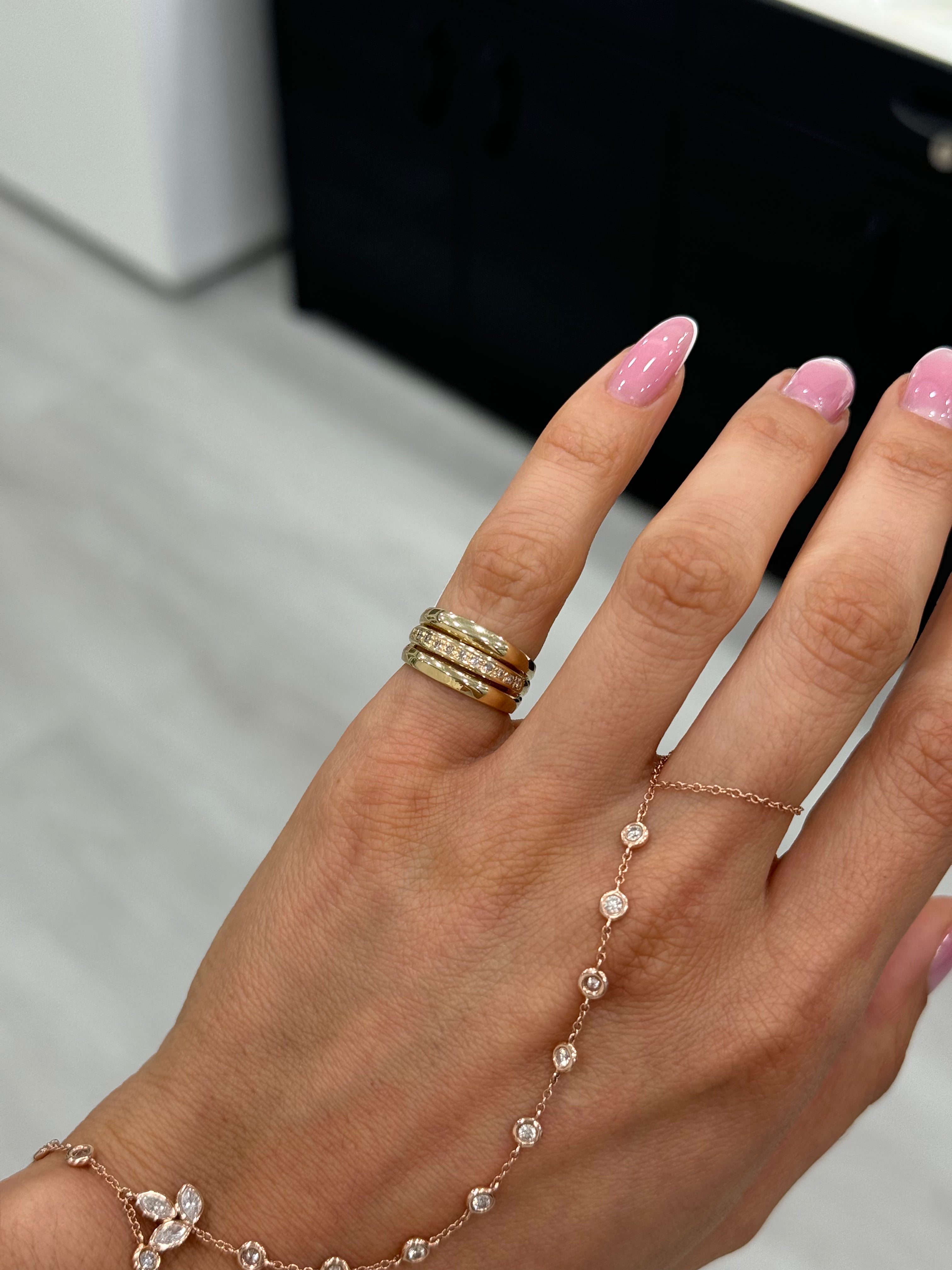 Chunky Solid + Diamond Ring