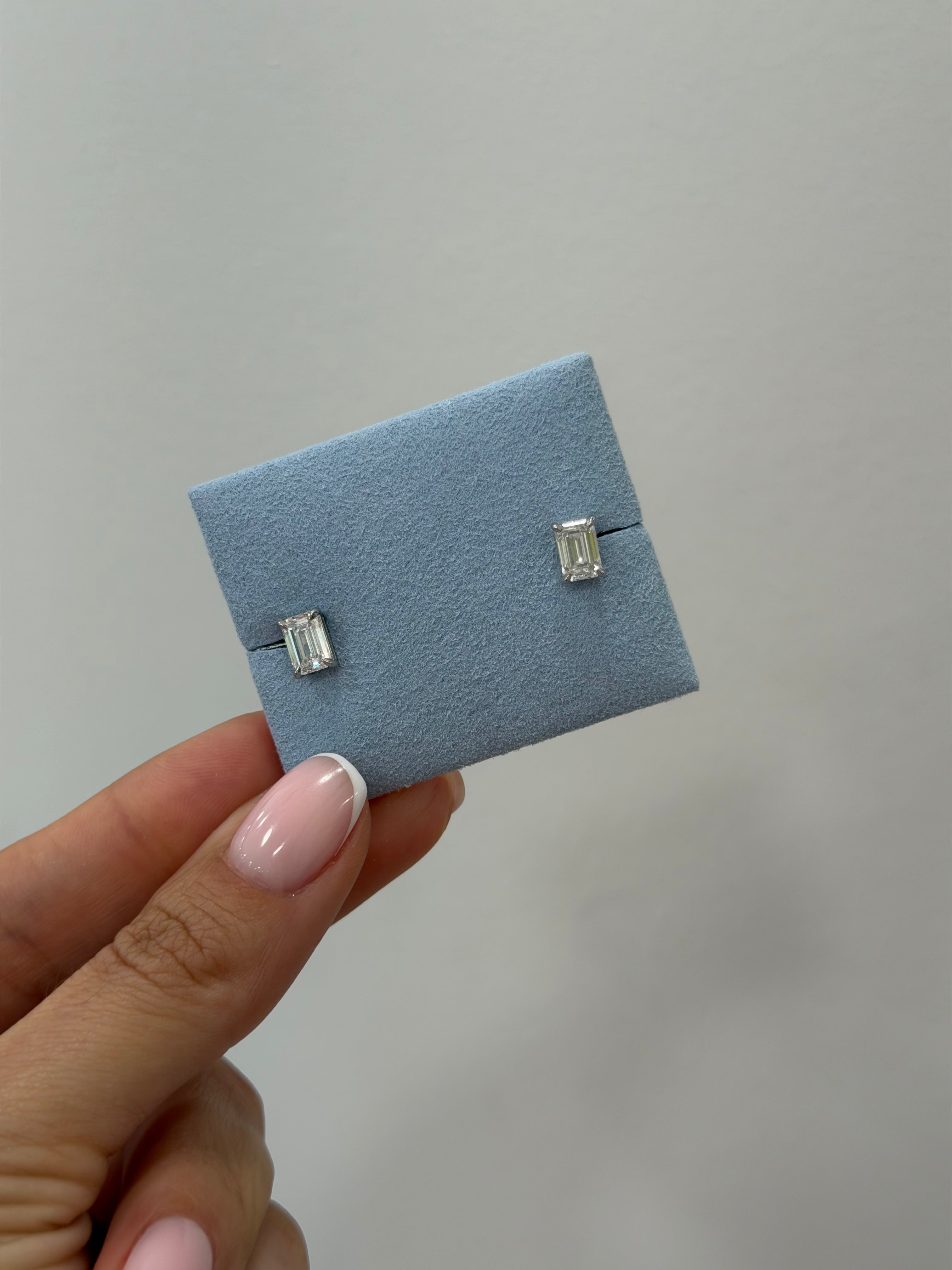 2ct Emerald Studs