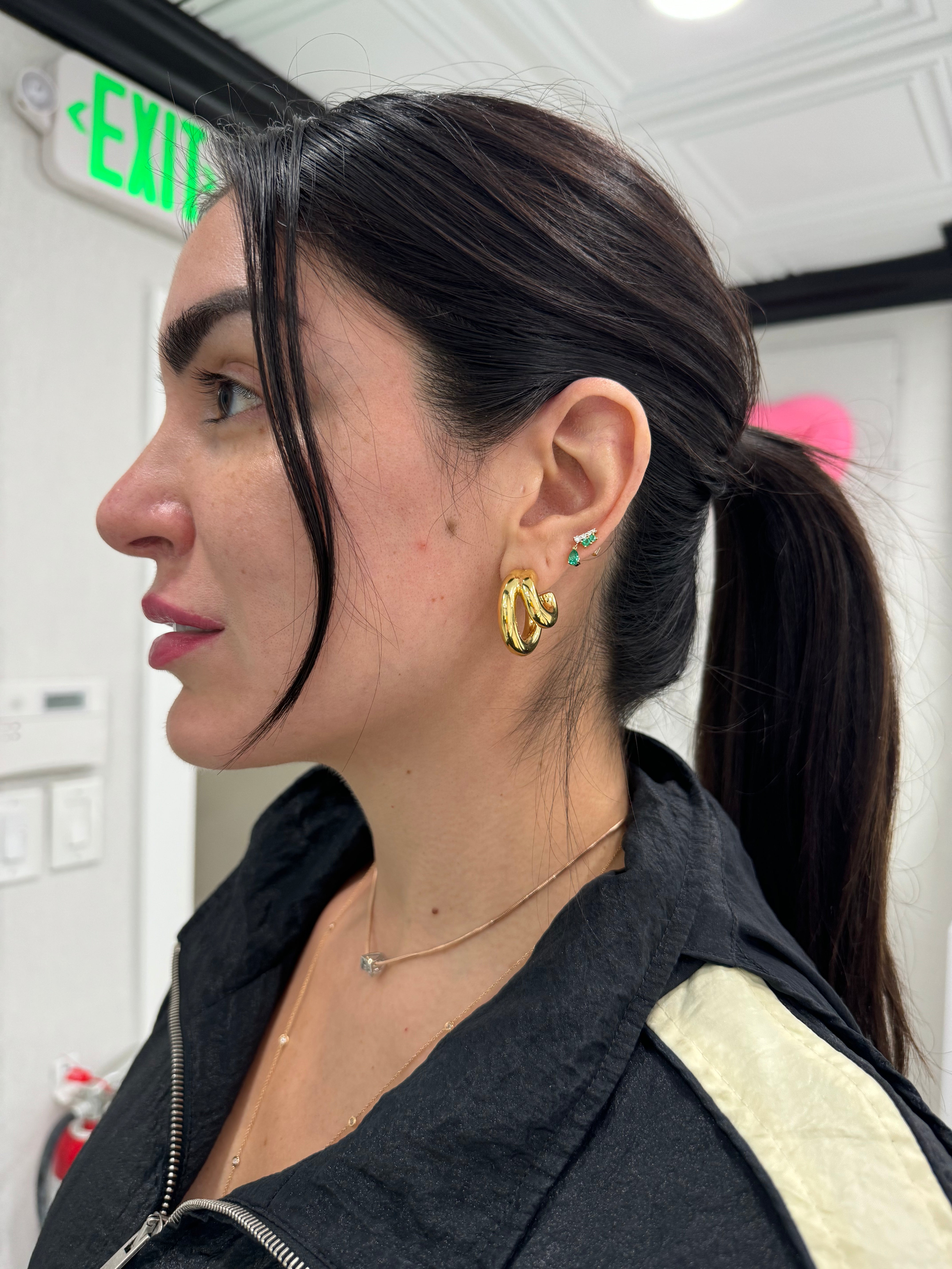 Drop Pear Slant Stud