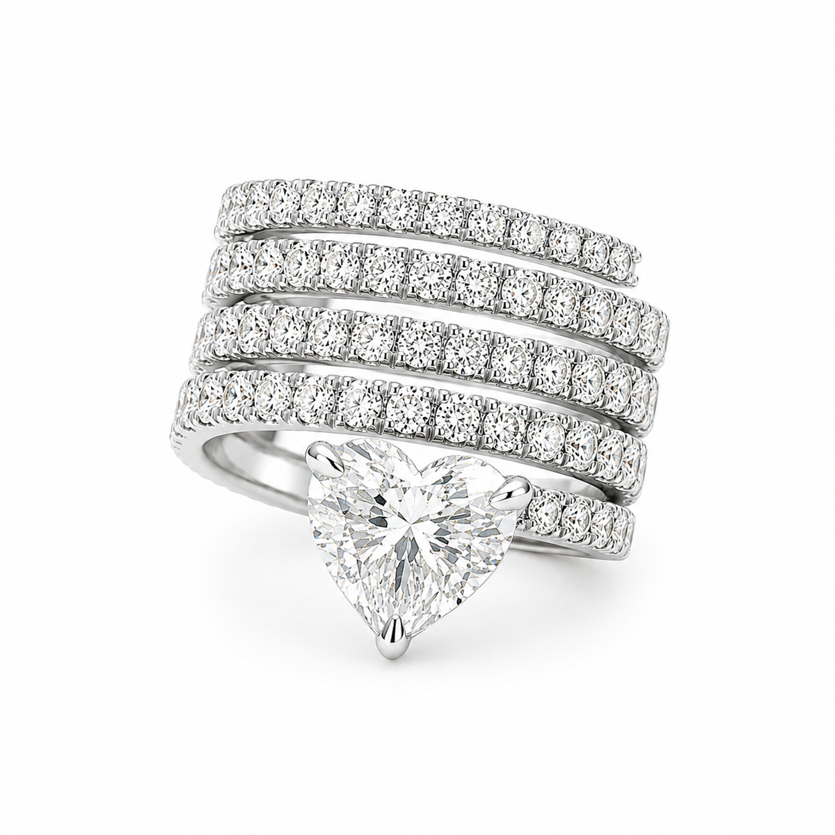 5 Spirals + Heart Ring