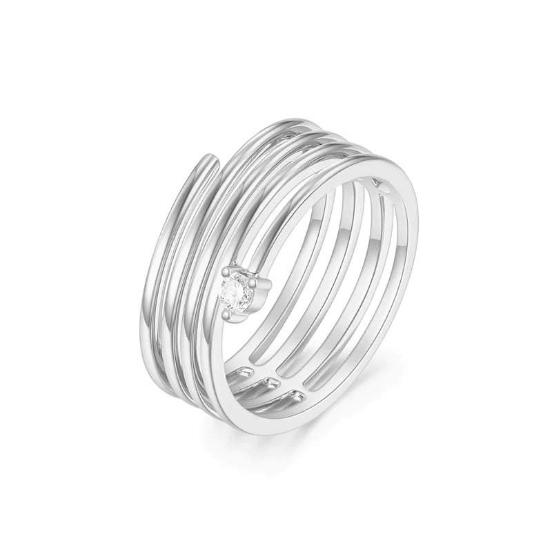 5 Coils Diamond Ring