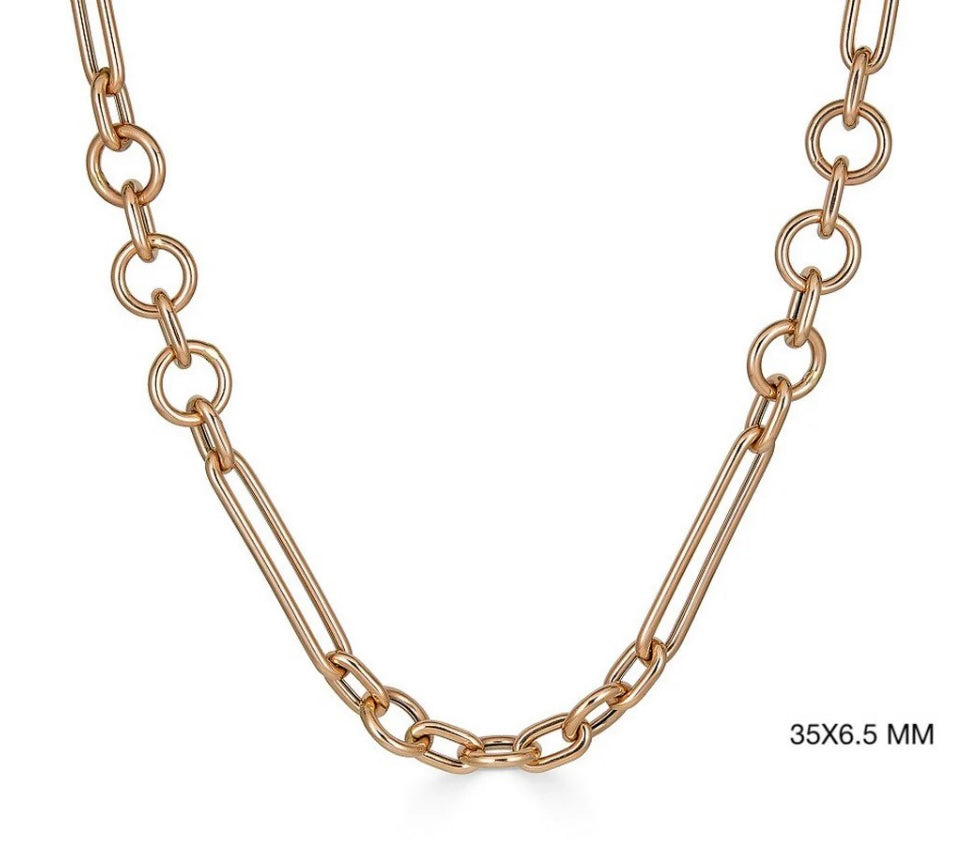 Round + Elongated Link Chain