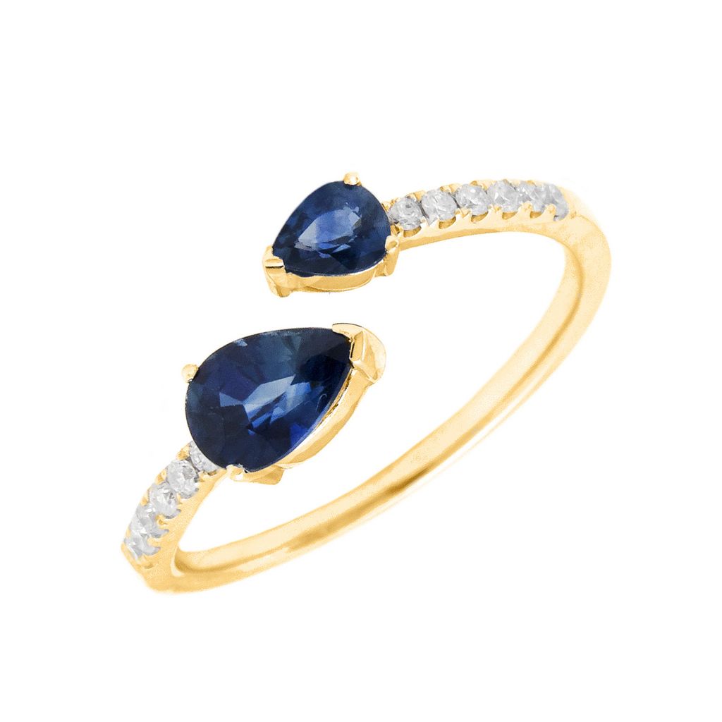 Double Pear Wrap Ring