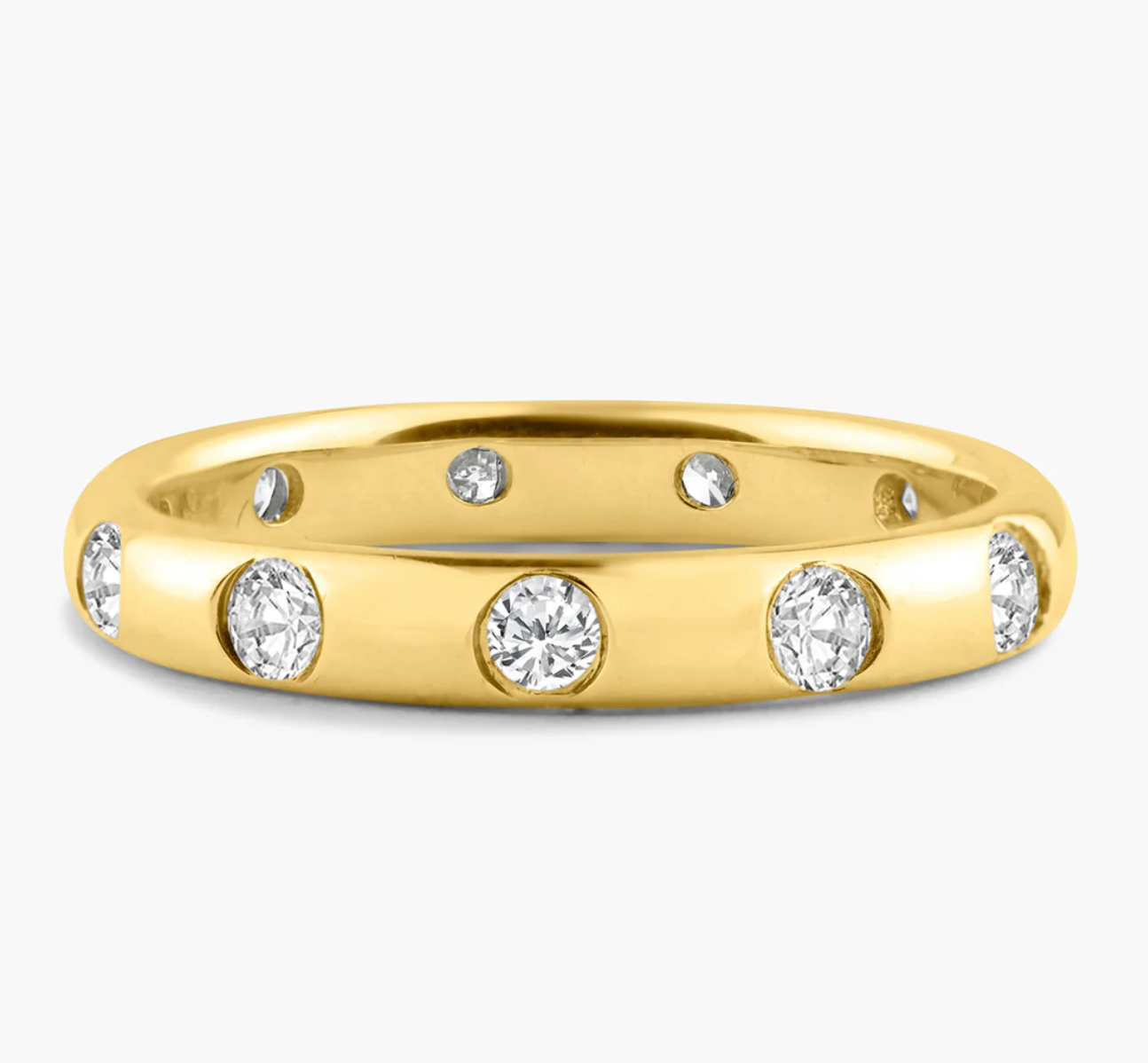 Inlay Diamonds Eternity Band