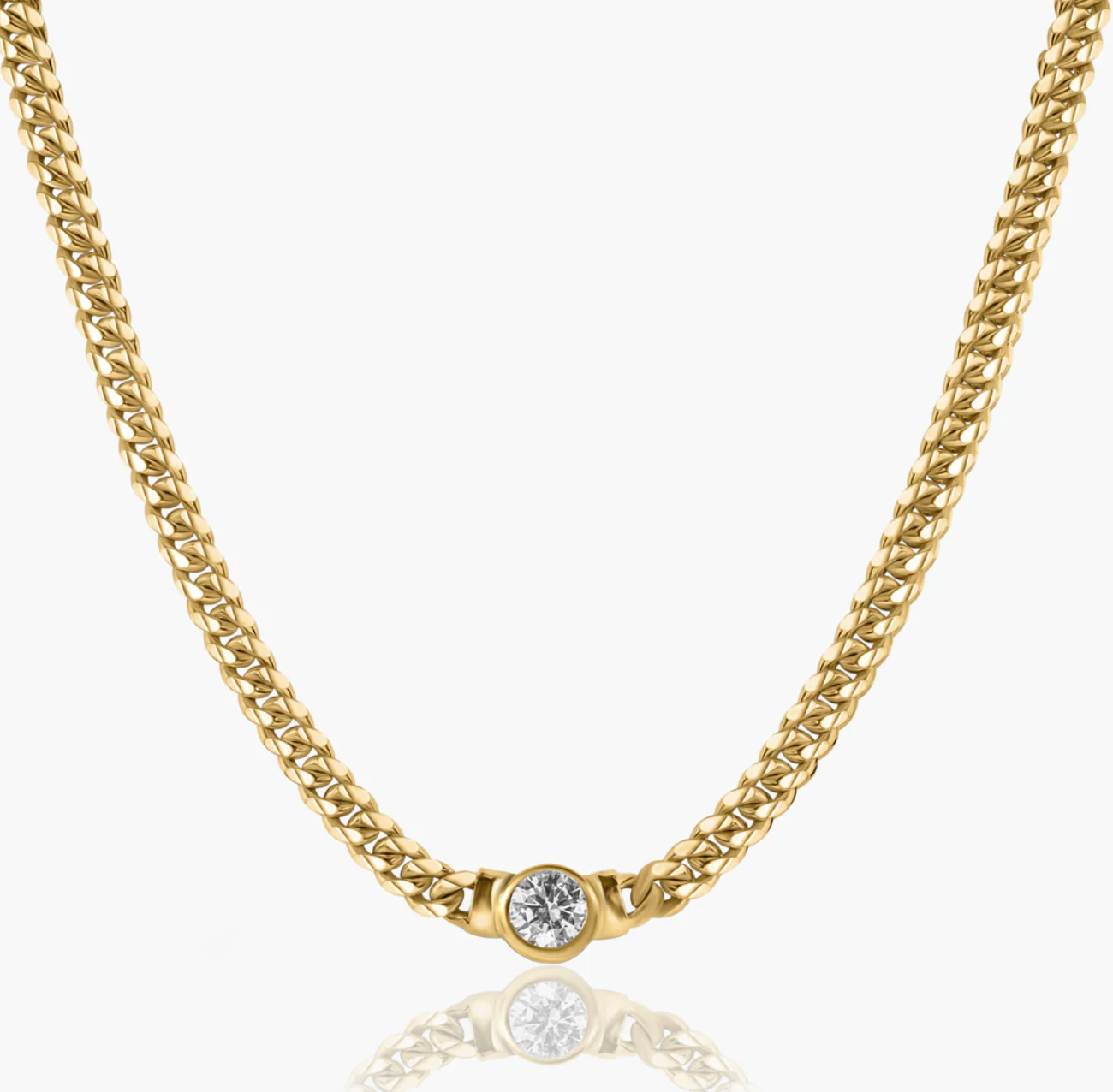 Cuban Link + Diamond Bezel