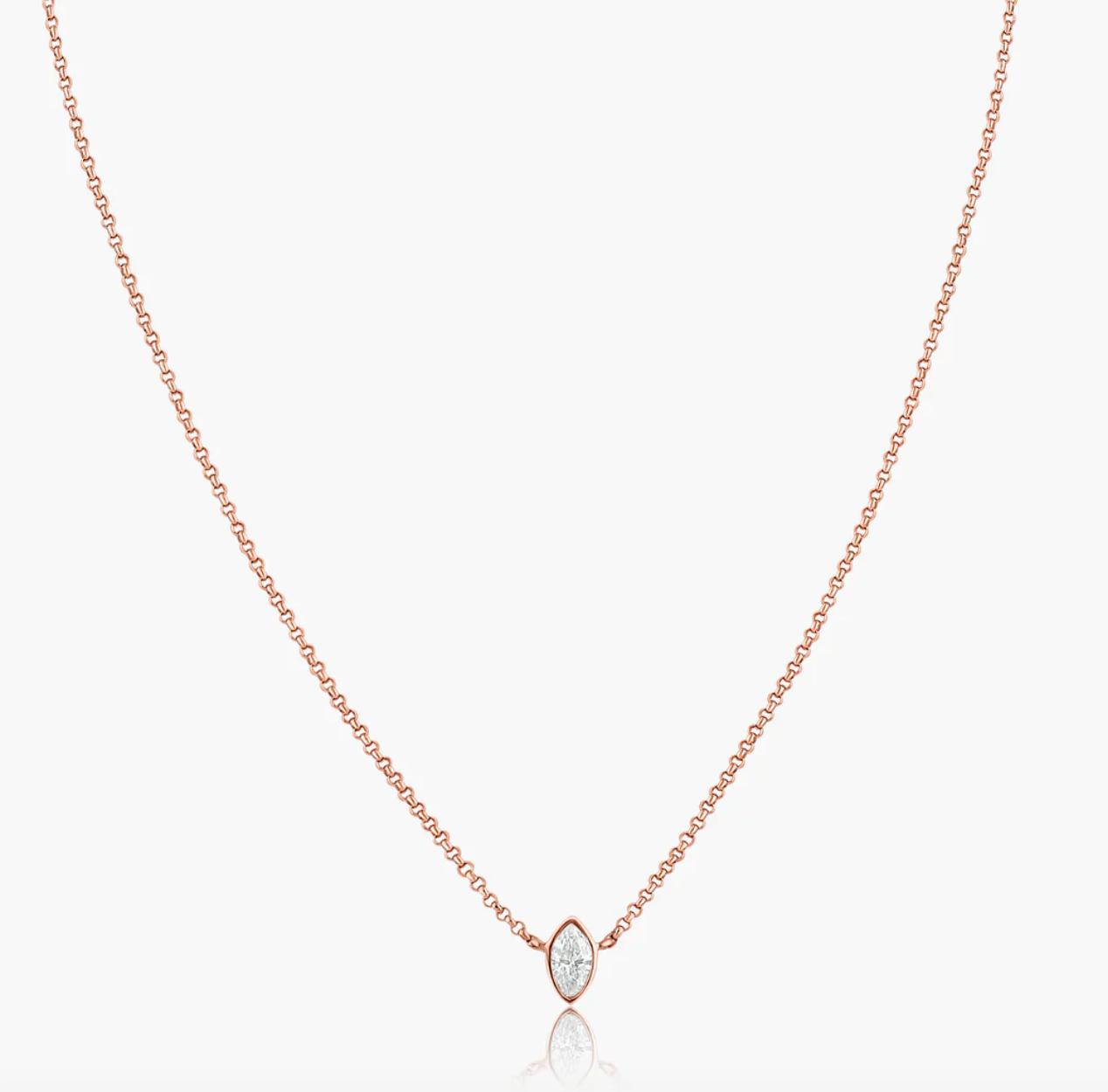 Bezel Diamond Necklace