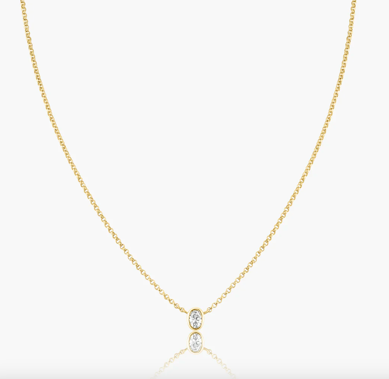 Bezel Diamond Necklace