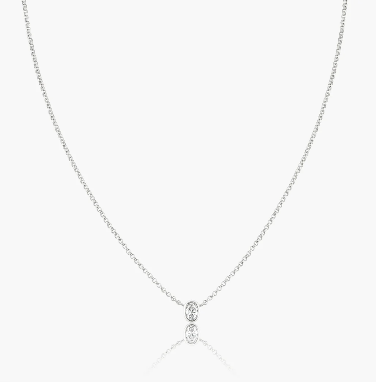 Bezel Diamond Necklace