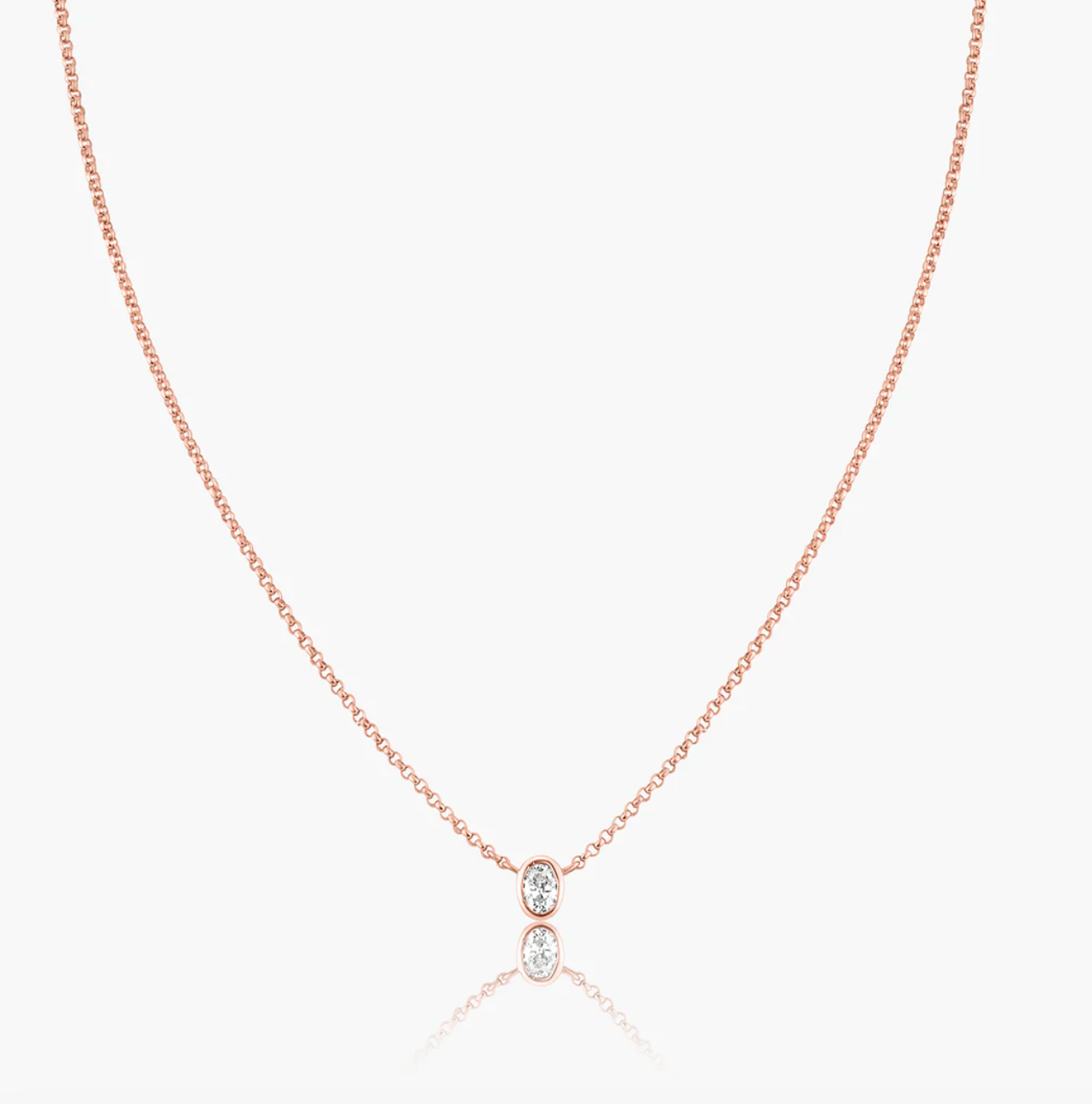 Bezel Diamond Necklace