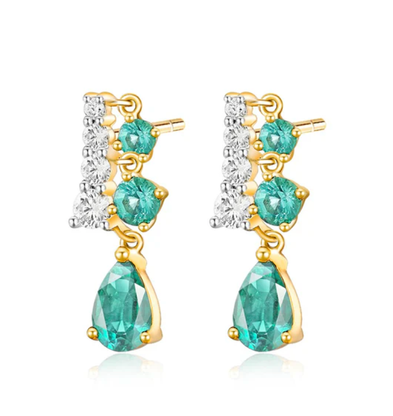 Drop Pear Slant Stud
