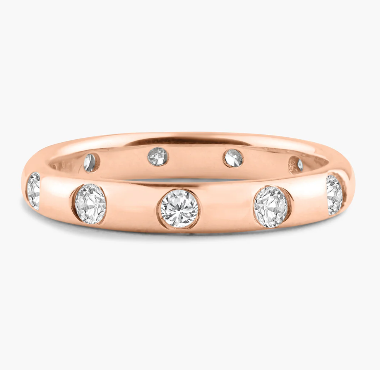 Inlay Diamonds Eternity Band