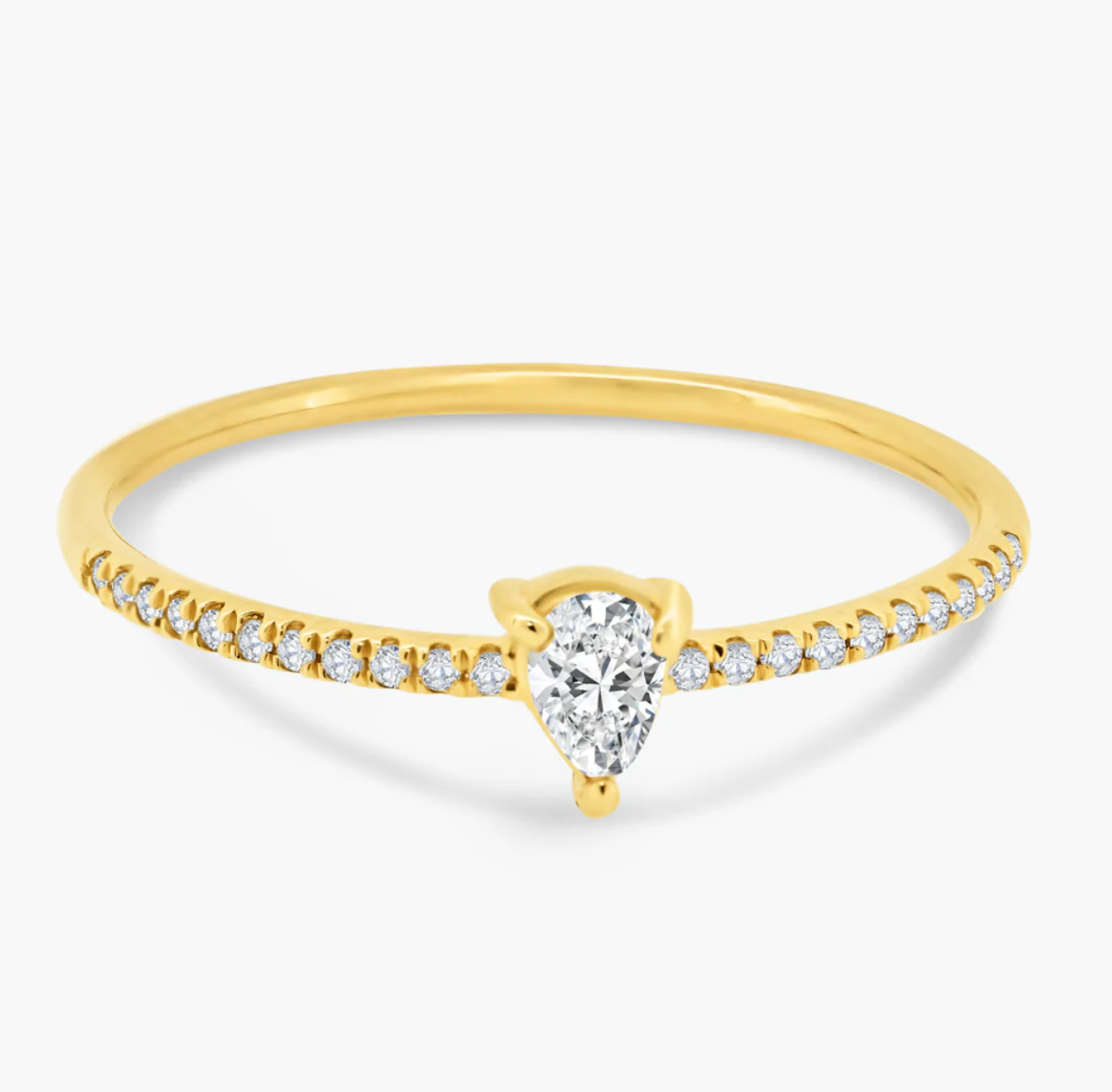 Fancy Cut + Mini Pavé Band Ring