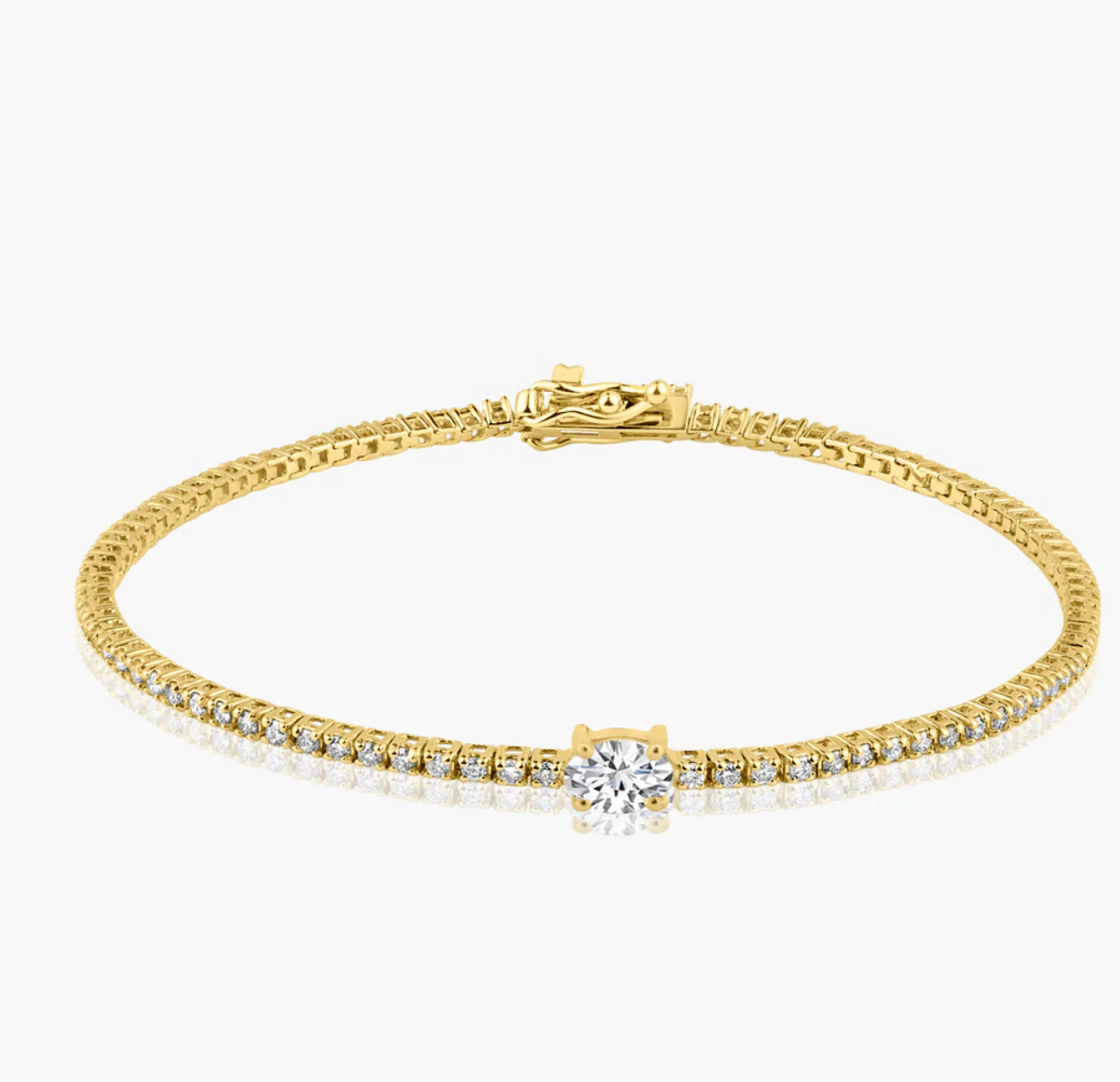 Fancy Cut Centered Tennis Bracelet