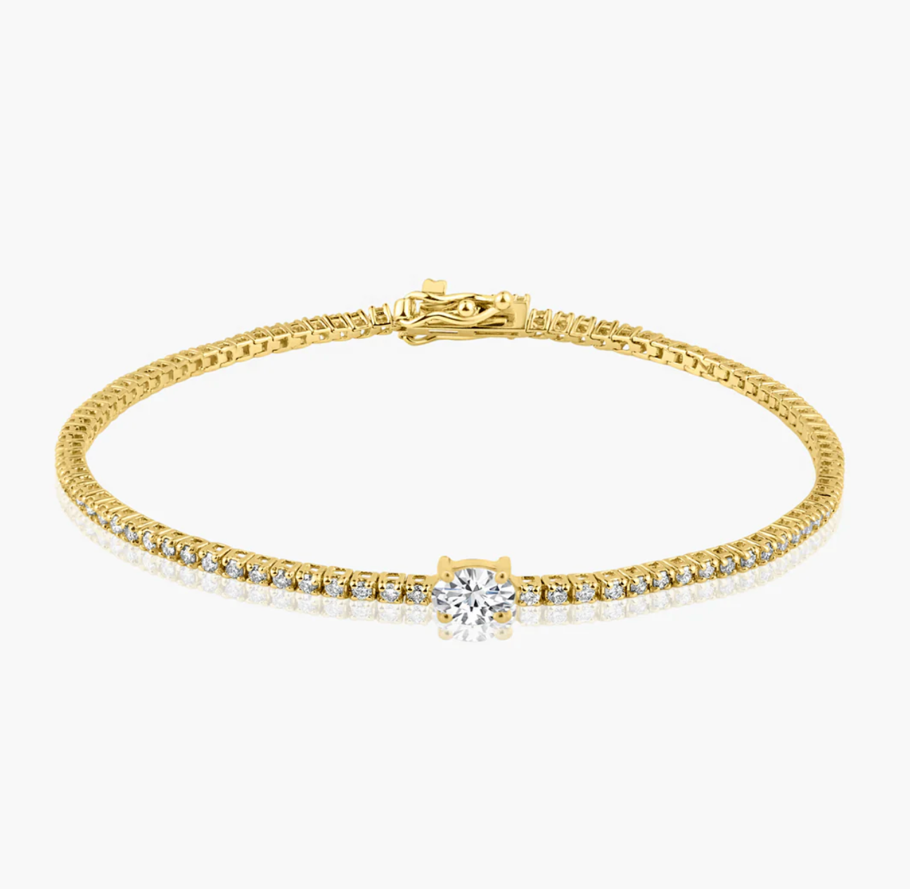 Fancy Cut Centered Tennis Bracelet