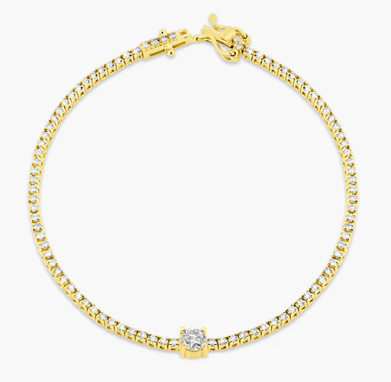 Fancy Cut Centered Tennis Bracelet