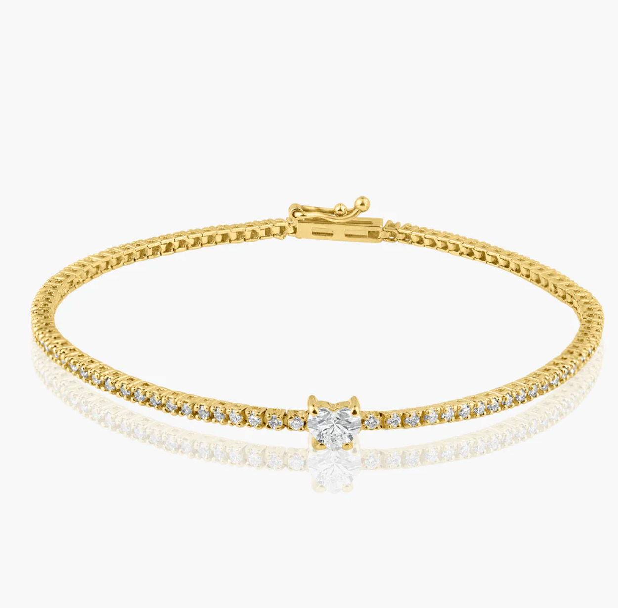 Fancy Cut Centered Tennis Bracelet