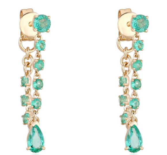 Front To Back Gemstone Drop Earring