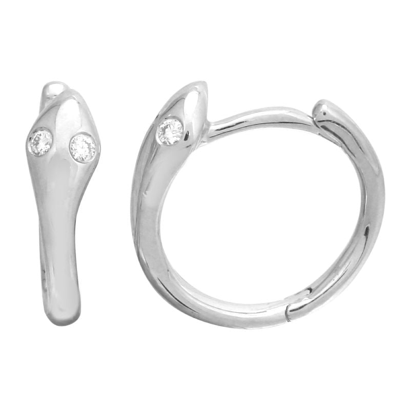 Snake Diamond Eyes Huggie